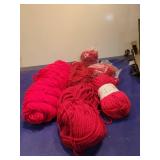 Red Wool Yarn Bundle