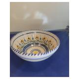 Hand Painted Portuguese Ceramic Serving Bowl