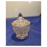 Crystal Pedestal Sugar Bowl with Lid
