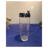 Frosted Glass shaker with Black Lid