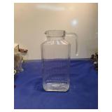 Clear Glass Water Pitcher