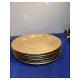 Gold Tone Charger Plates Set of 12