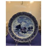 Royal Sphinx Delft Blue Windmill Plate