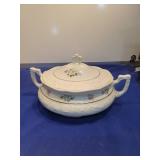 White Porcelain bowl with Floral Design