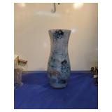 Marble Effect Glass Vase