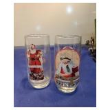 Coca-Cola Holiday Santa Drinking Glasses