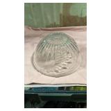 Cut Glass Serving Bowl with Sunburst Pattern