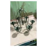 Wrought Iron 8-Light Candle Chandelier