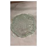 Pressed Glass Hexagonal Serving Dish