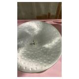 6 1/4 inch silver plate Candlestick Holder with Hammered Finish