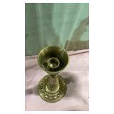 Brass Candlestick with Ornate Base