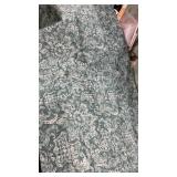 2) Green Floral Poly-Cotton panels curtains
