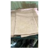 2) tan shear curtains