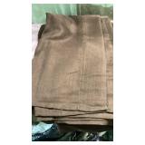 3) brown panel curtains 82 inch long