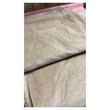 2) panels, corduroy curtains, beige