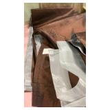 3panels bronze colored lined curtains