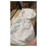 2) White Fleece Bag