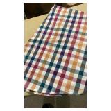 Multi-Color Plaid Cotton Tablecloth