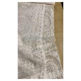 White Lace Panel Curtains with Button Detail