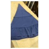 Navy Blue Ruffle round tablecloth