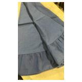 Navy Blue Ruffle round tablecloth