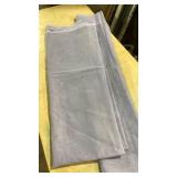 Two panels blue sheer curtains