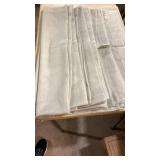 6) curtain panels, long greenish color