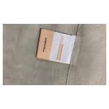 6) curtain panels, long greenish color