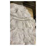 2) White Layered sheer panels curtains