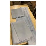 Blue four panels sheer curtains long