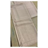 2) panel, beige, sheer, long curtain