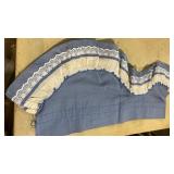 1) long blue valance