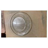 Clear Glass Shell Pattern Serving Plate