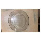 Clear Glass Shell Pattern Serving Plate