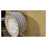 17) Brown Fleur De Lis Pattern Dinnerware Set