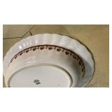 Brown Floral Border English bowl