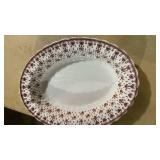 Brown Fleur-de-lis Pattern Ceramic bowl