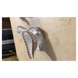 Brown and White Decorative Ceramic gravy boat