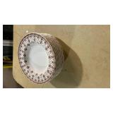 Spode Brown Floral Transfer Ware bowls (12)