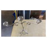 Decorative Triple Candle Holder with Scrollwork