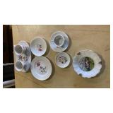 Mismatched mini tea set pieces