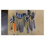 Black Handle Flatware Set with Silver Accents