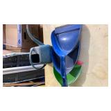 3) dust pans 1) water jug