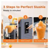 Retails for $483! Slushie Machine No Ice Needed, Ouddy Popsicles Molds (Gray)