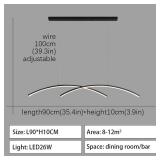 Retails for $296! Ceiling Pendant Light, Modern LED Ceiling Chandeliers with Remote Control Table Dining Kitchen Accessories Fixture Hanging Pendant Home Decor Lighting (Color : Black, Size : Coolwhit