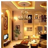 Retails for $400! Farmhouse Antler Chandelier 12-Light,Vintage Antler Chandeliers Lighting, Retro Antler Ceiling Pendant Light Fixture 2-Tier for Home Store Coffee Bar (12 Lamps arms + 3arms)