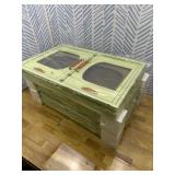 Retails for $597! Foldable Plastic Storage Bin Cabinet with Wheels and Doors 4 Tier Bathroom Floor Organizer for Kitchen Laundry Toilet Collapsible Stackable Storage Box with Lids