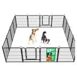 Retails for $160! FXW Rollick Unleashed Dog Playpen for Indoor, Yard, RV Camping, 32 inch 16 Panels for Small and Medium Dogs, Black Patented