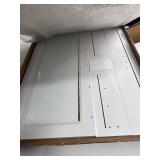 Retails for $220! Fameill White Vanity Desk with Mirror and Lights,Glass Top Vanity Table with 3 Drawers and Cabinets,Large HD Mirror Makeup Desk,3 Lighting Modes, Brightness Adjustable,45 in(L)