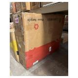 Retails for $220! Fameill White Vanity Desk with Mirror and Lights,Glass Top Vanity Table with 3 Drawers and Cabinets,Large HD Mirror Makeup Desk,3 Lighting Modes, Brightness Adjustable,45 in(L)